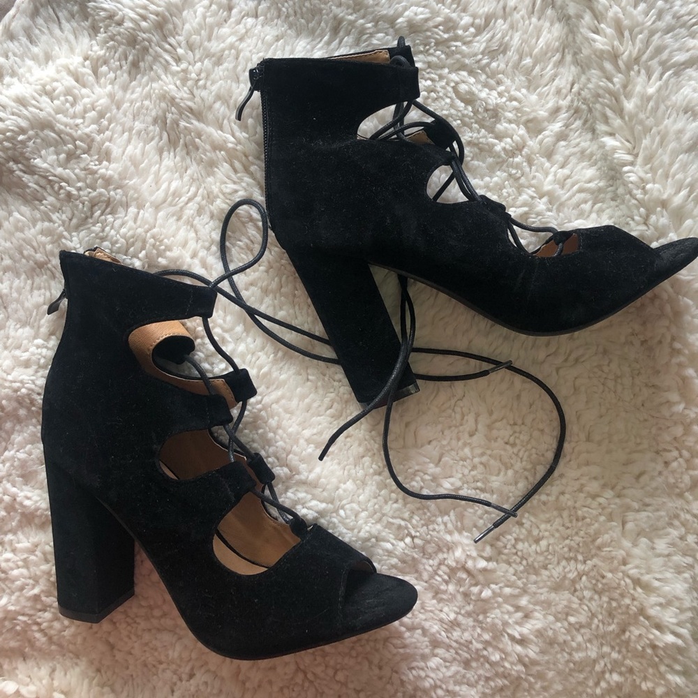 Missguided lace up heels size 6.5